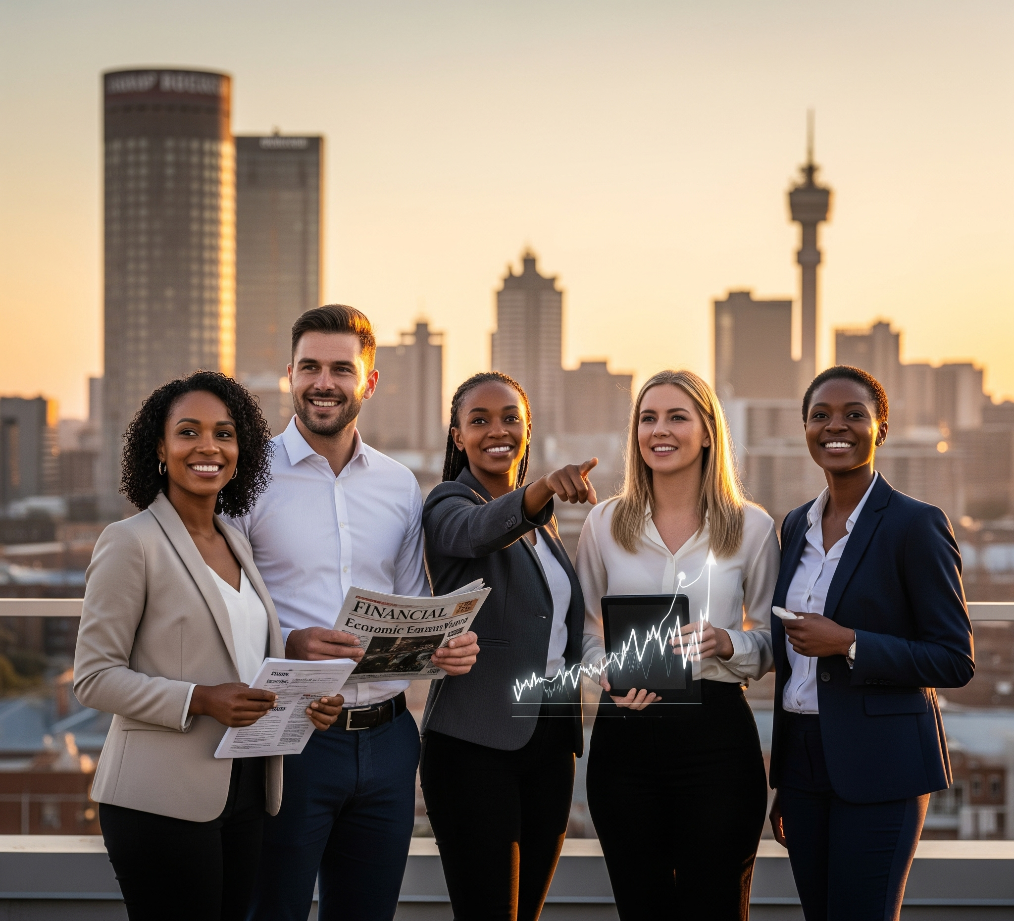 a group of business owners discussing loans for business in South Africa